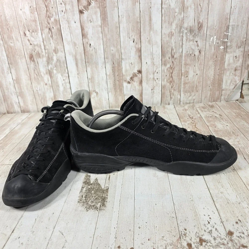 Scarpa Mojito Mens Black Suede Approach Hiking Shoes Vibram EU 46 US